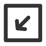 Arrow Down Left Square SVG Icon
